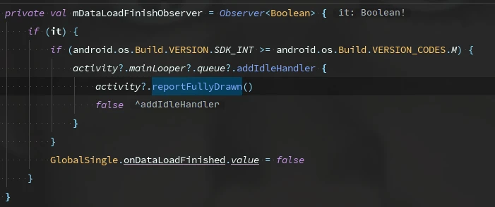 reportFullyDrawn Code Example