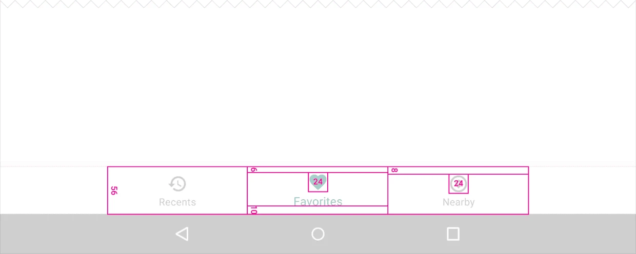 Fixed bottom navigation bar on tablet