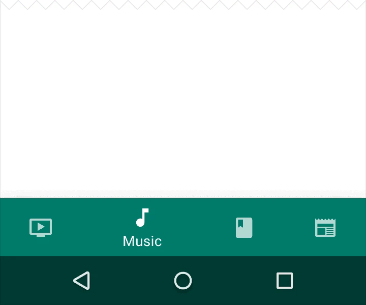 Do: Use black or white iconography if the bottom navigation bar is colored.